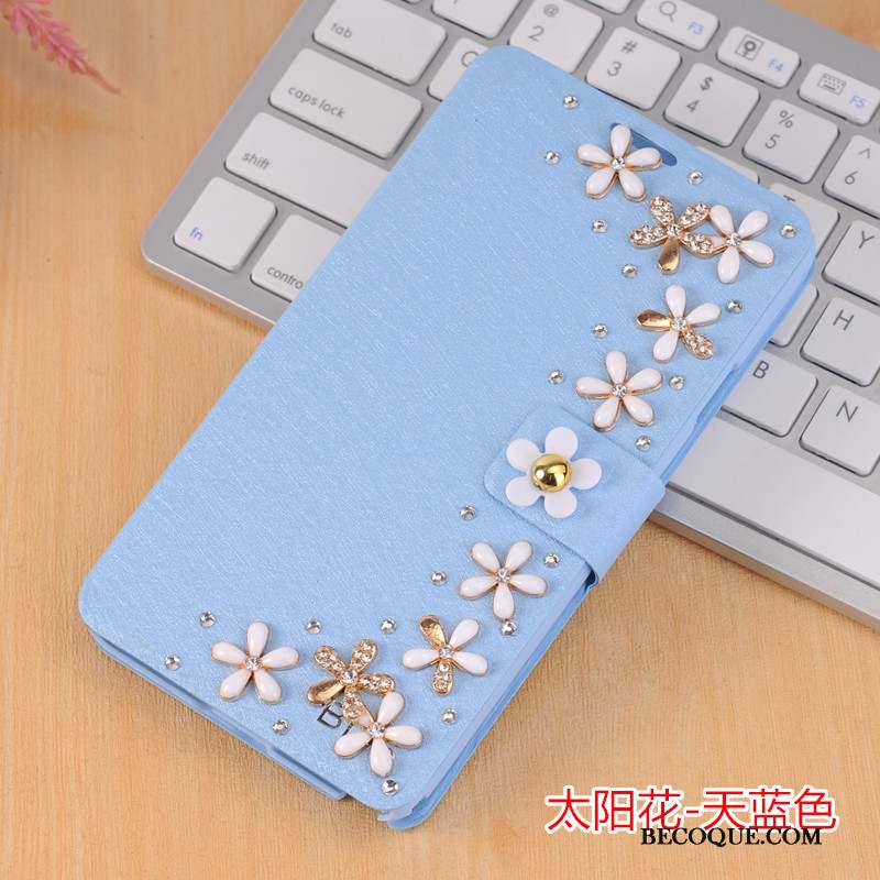 Redmi 7a Coque Protection Créatif Tout Compris Strass Bleu Clamshell