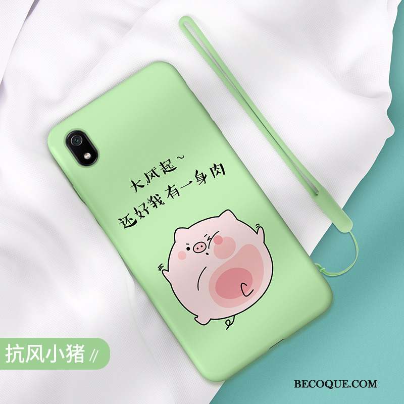 Redmi 7a Dessin Animé Coque De Téléphone Rouge Charmant Ornements Suspendus Fluide Doux