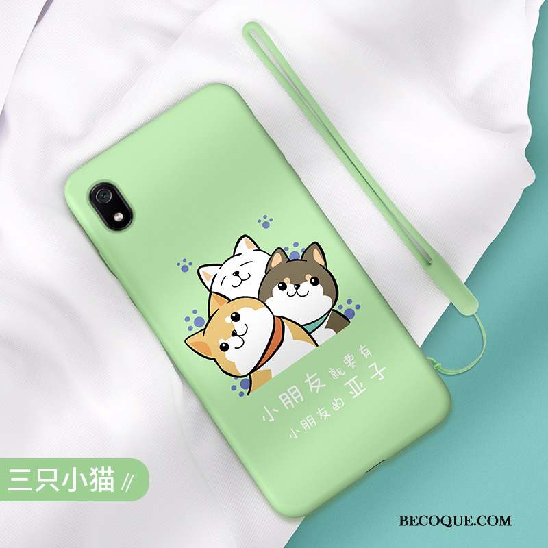 Redmi 7a Dessin Animé Coque De Téléphone Rouge Charmant Ornements Suspendus Fluide Doux