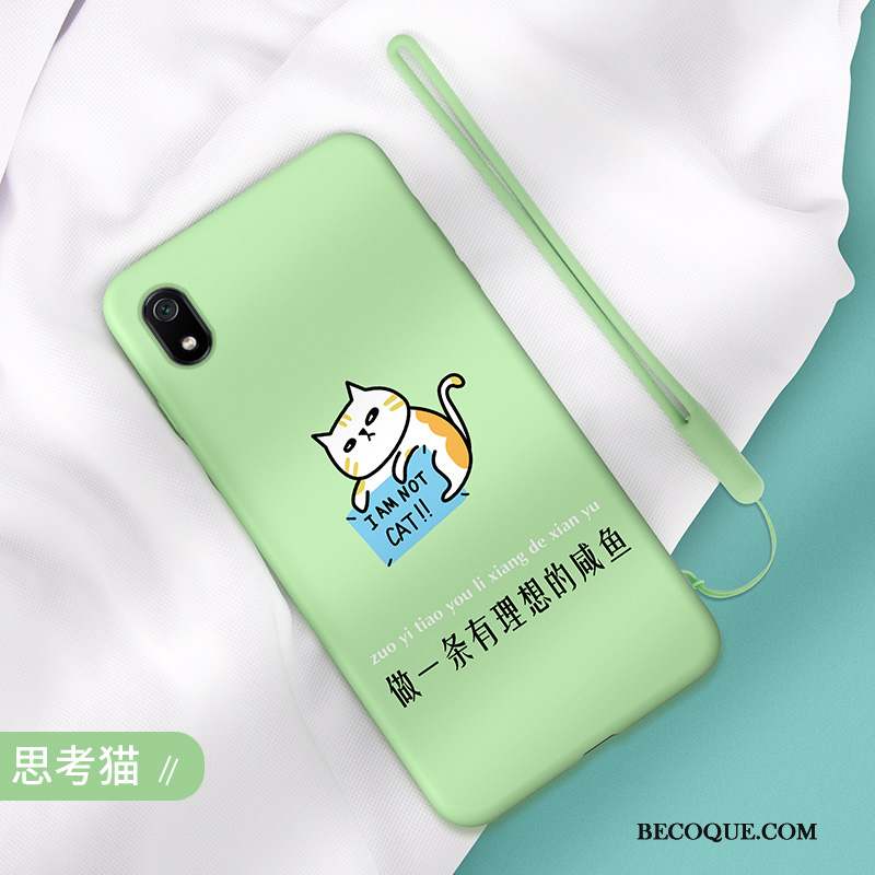 Redmi 7a Dessin Animé Coque De Téléphone Rouge Charmant Ornements Suspendus Fluide Doux