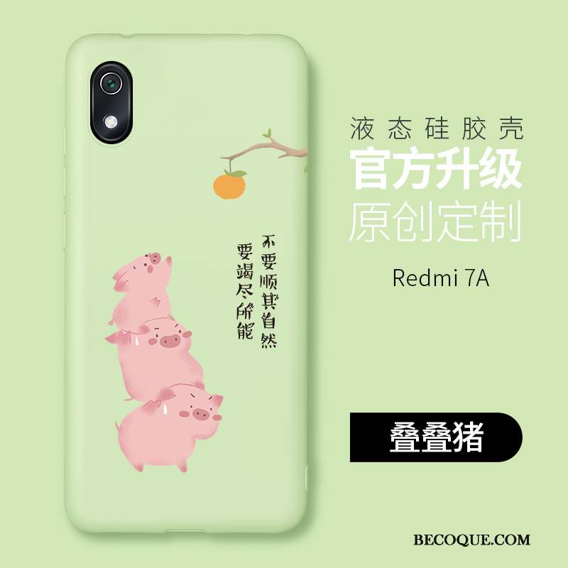 Redmi 7a Incassable Créatif Tout Compris Coque Rose Personnalité