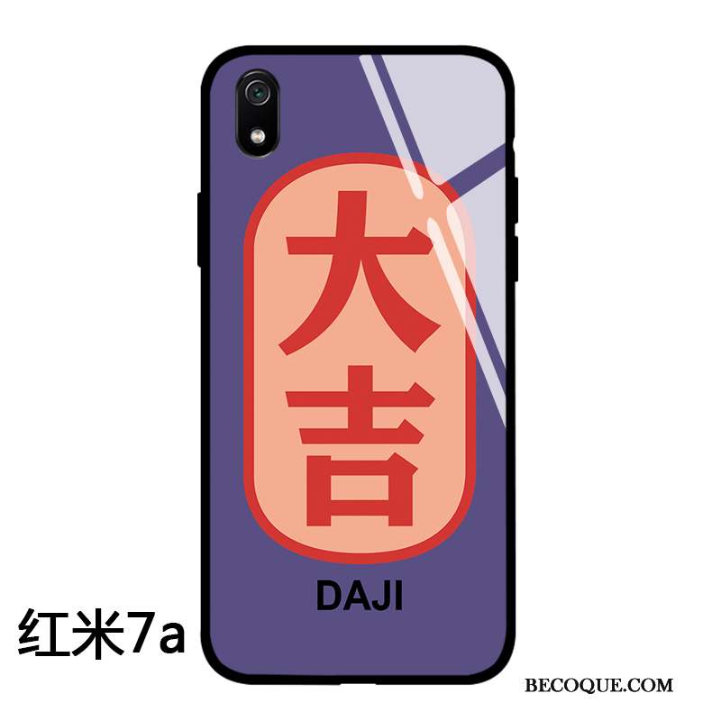 Redmi 7a Petit Coque De Téléphone Grand Protection Étui Net Rouge