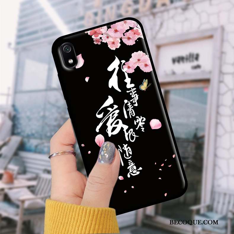 Redmi 7a Téléphone Portable Coque De Téléphone Étudiant Noir Étui Tempérer