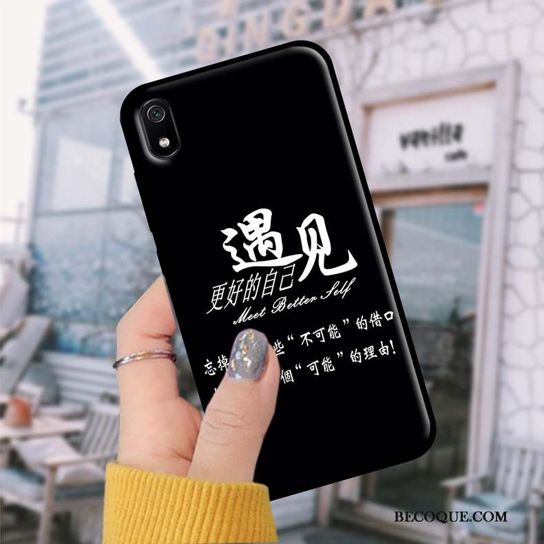 Redmi 7a Téléphone Portable Coque De Téléphone Étudiant Noir Étui Tempérer