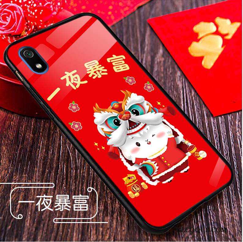 Redmi 7a Verre Dessin Animé Coque De Téléphone Nouveau Étui Rat