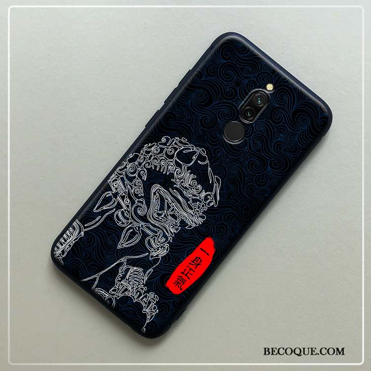 Redmi 8 Coque Art Classiques Noir Palais Étui Incassable