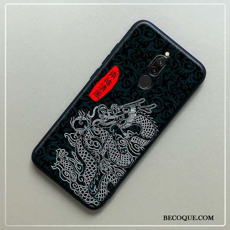 Redmi 8 Coque Art Classiques Noir Palais Étui Incassable