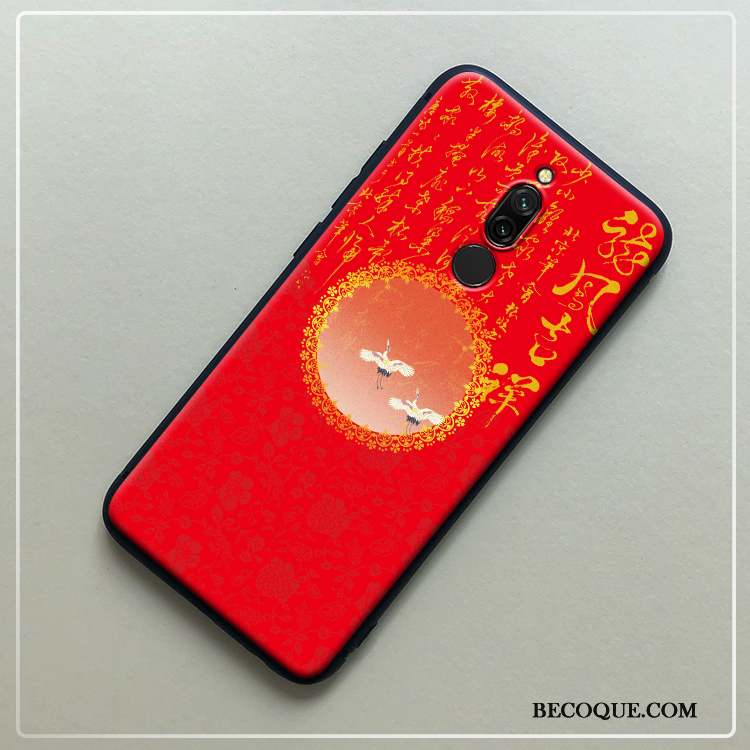 Redmi 8 Coque Art Classiques Noir Palais Étui Incassable