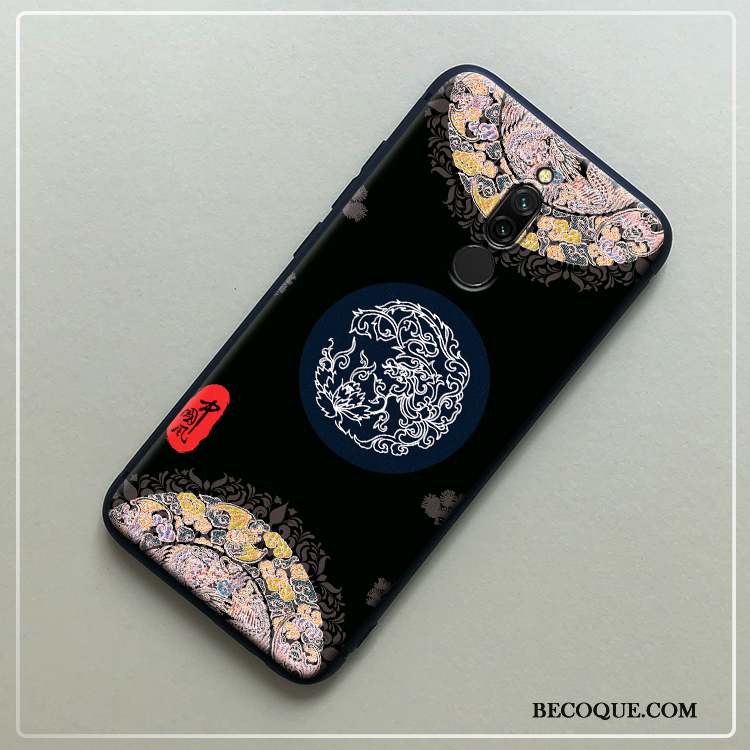 Redmi 8 Coque Art Classiques Noir Palais Étui Incassable