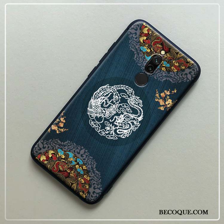 Redmi 8 Coque Art Classiques Noir Palais Étui Incassable