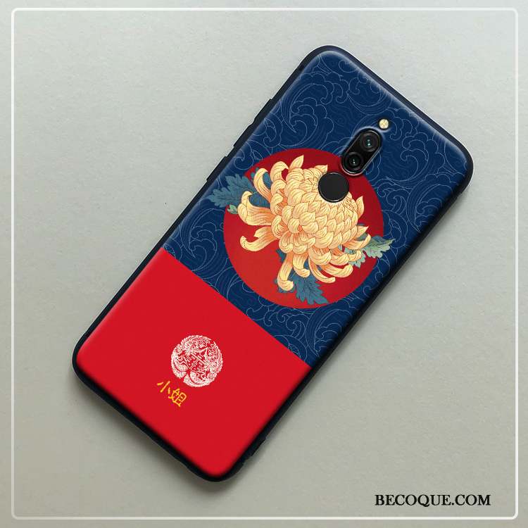 Redmi 8 Coque Art Classiques Noir Palais Étui Incassable