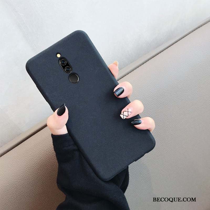 Redmi 8 Coque Fluide Doux Étui Personnalité Délavé En Daim Magnétisme À Bord