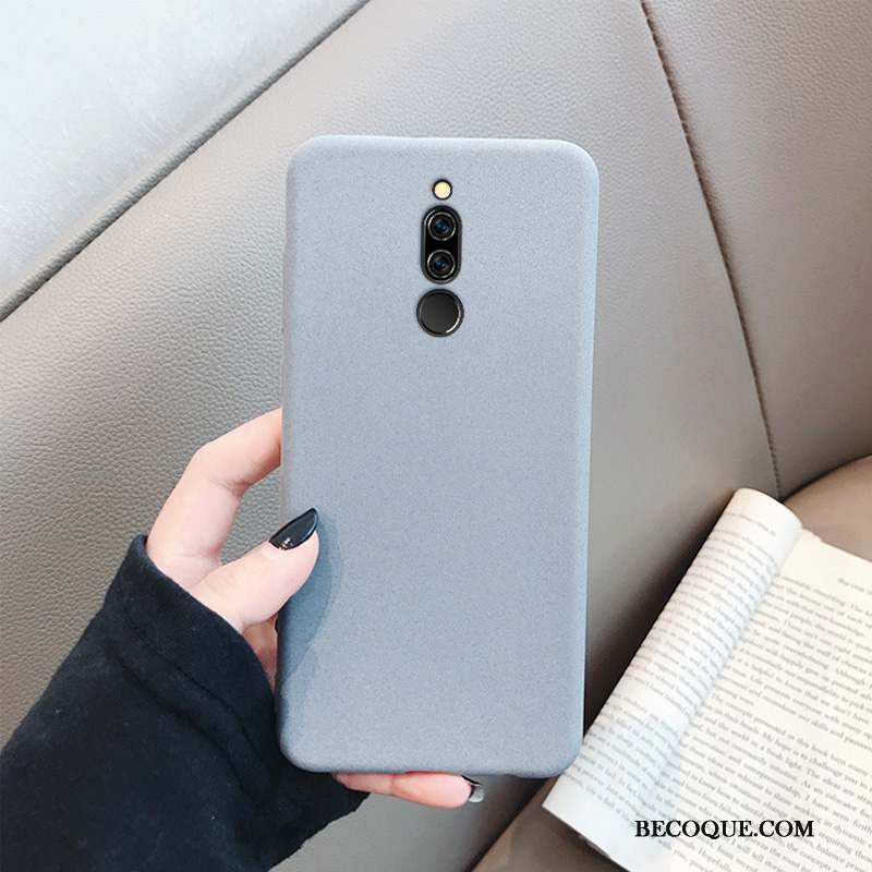 Redmi 8 Coque Fluide Doux Étui Personnalité Délavé En Daim Magnétisme À Bord