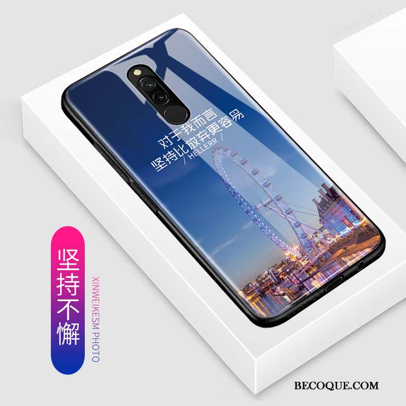 Redmi 8 Coque Incassable Petit Verre Protection Étui Tout Compris