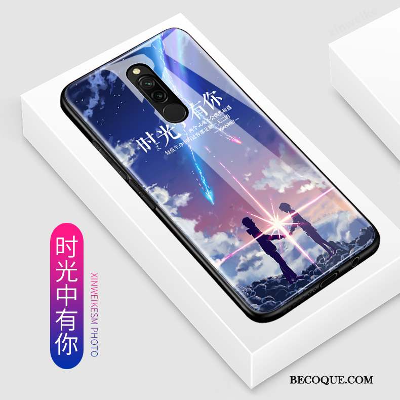 Redmi 8 Coque Incassable Petit Verre Protection Étui Tout Compris