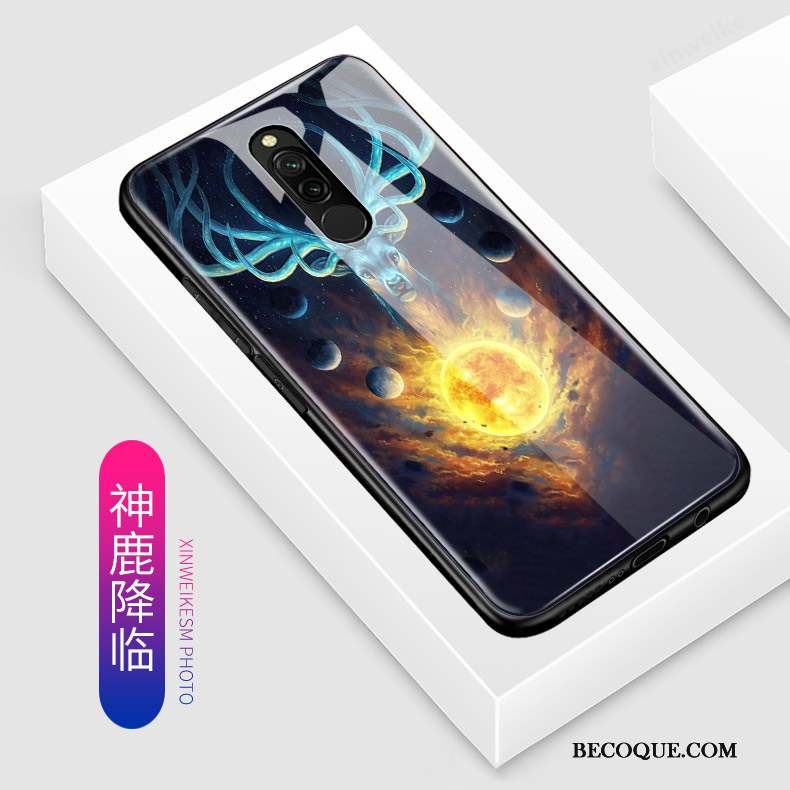 Redmi 8 Coque Incassable Petit Verre Protection Étui Tout Compris