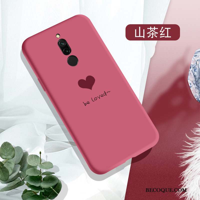 Redmi 8 Coque Silicone Petit Créatif Rouge Étui Marque De Tendance