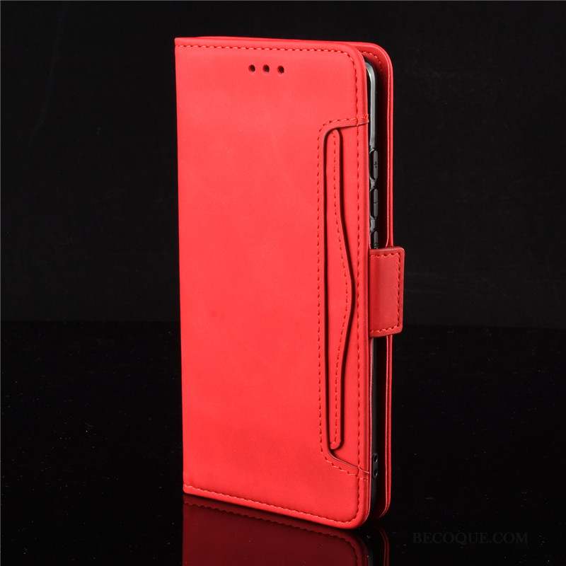 Redmi 8 Coque Étui Étui En Cuir Housse Petit Rose Rouge