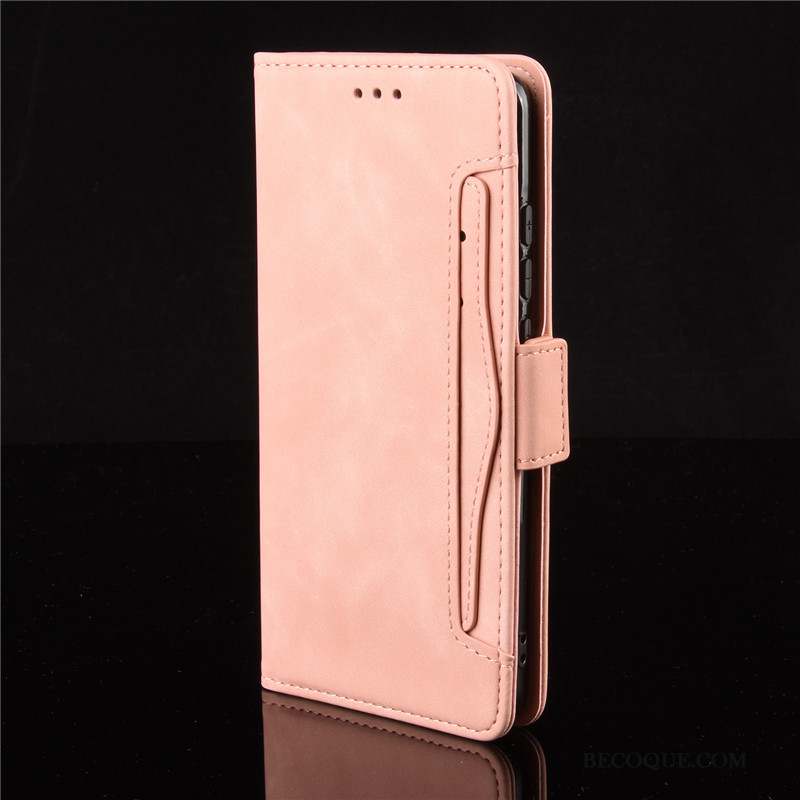 Redmi 8 Coque Étui Étui En Cuir Housse Petit Rose Rouge