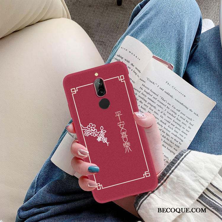 Redmi 8 Silicone Très Mince Coque De Téléphone Délavé En Daim Rouge Téléphone Portable