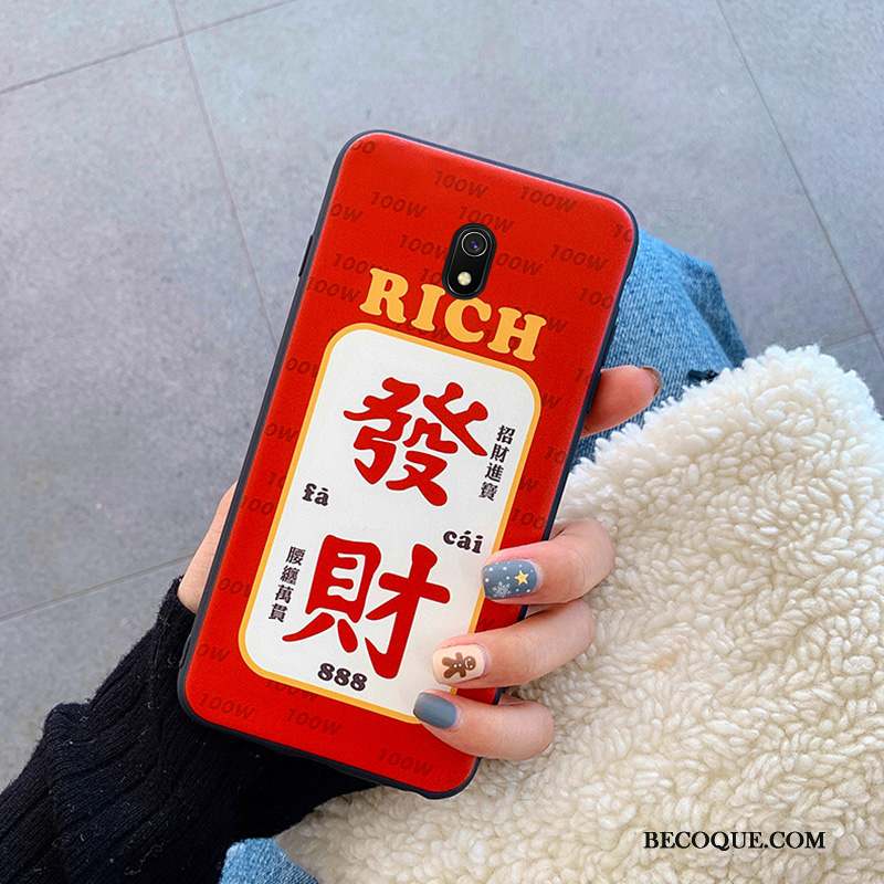 Redmi 8a Coque Fluide Doux Nouveau Dessin Animé Créatif Rouge Très Mince