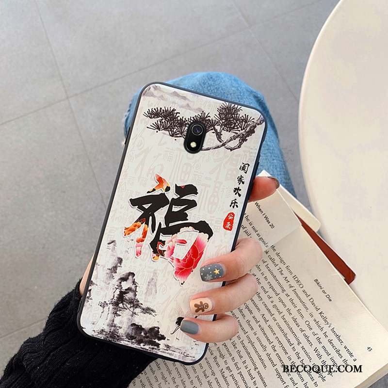 Redmi 8a Coque Fluide Doux Nouveau Dessin Animé Créatif Rouge Très Mince