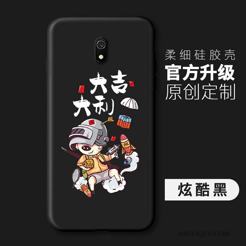 Redmi 8a Coque Net Rouge Fluide Doux Bordure Incassable Protection Étui