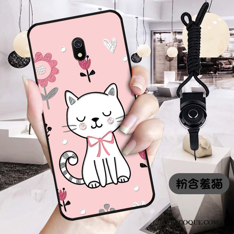 Redmi 8a Coque Rose Dessin Animé Rouge Noir Vert Dimensionnel