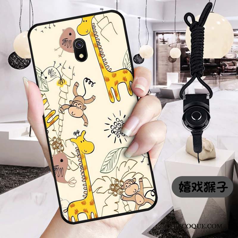 Redmi 8a Coque Rose Dessin Animé Rouge Noir Vert Dimensionnel