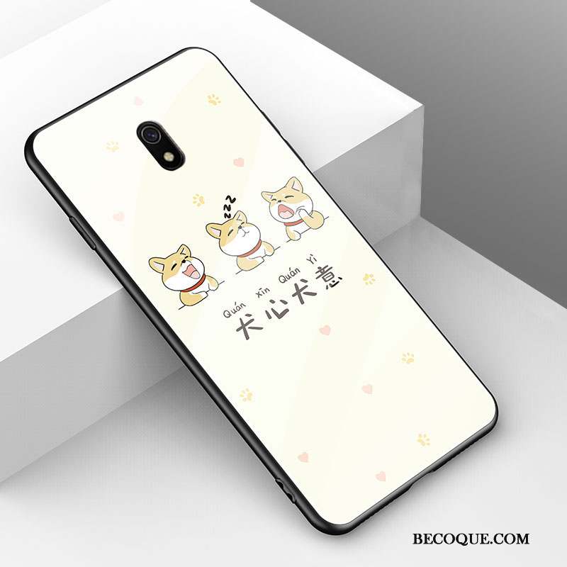 Redmi 8a Coque Verre Simple Mode Net Rouge Nouveau Animal