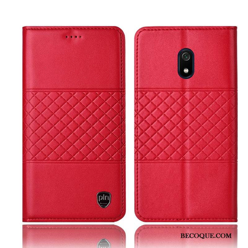 Redmi 8a Étui Protection Incassable Coque De Téléphone Étui En Cuir Noir