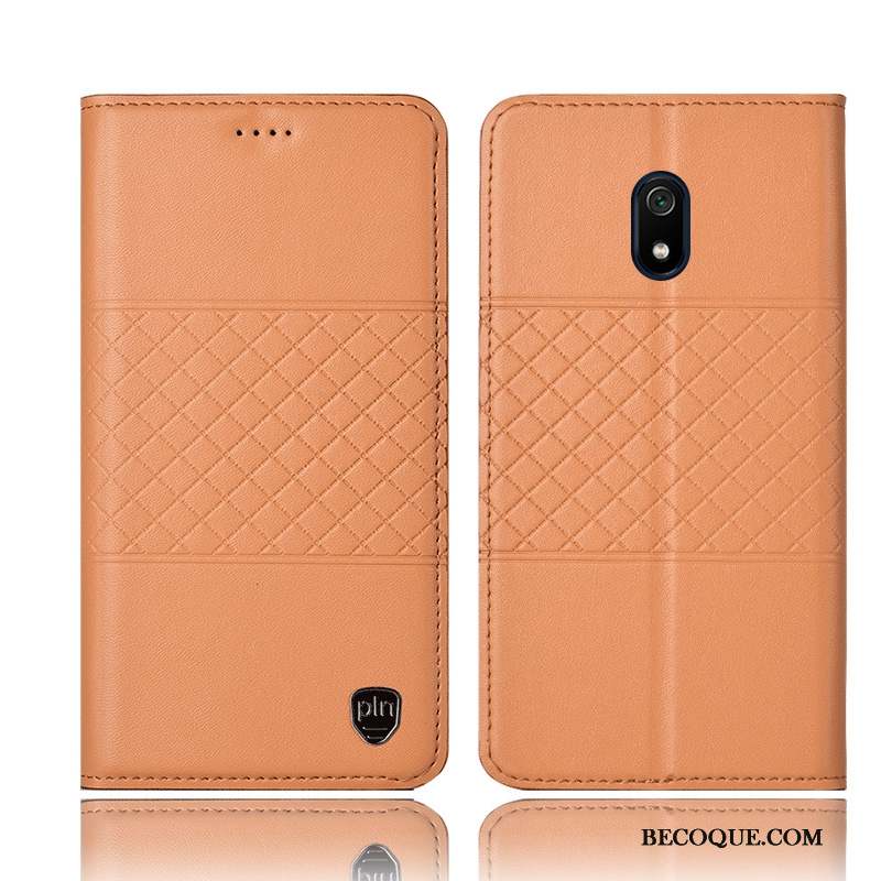 Redmi 8a Étui Protection Incassable Coque De Téléphone Étui En Cuir Noir