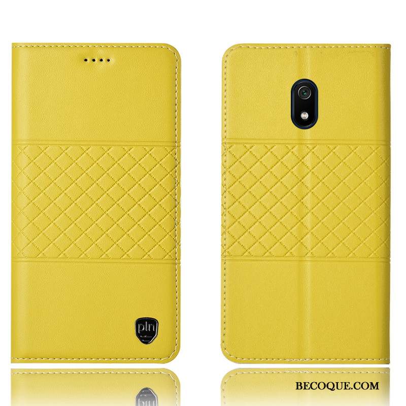 Redmi 8a Étui Protection Incassable Coque De Téléphone Étui En Cuir Noir