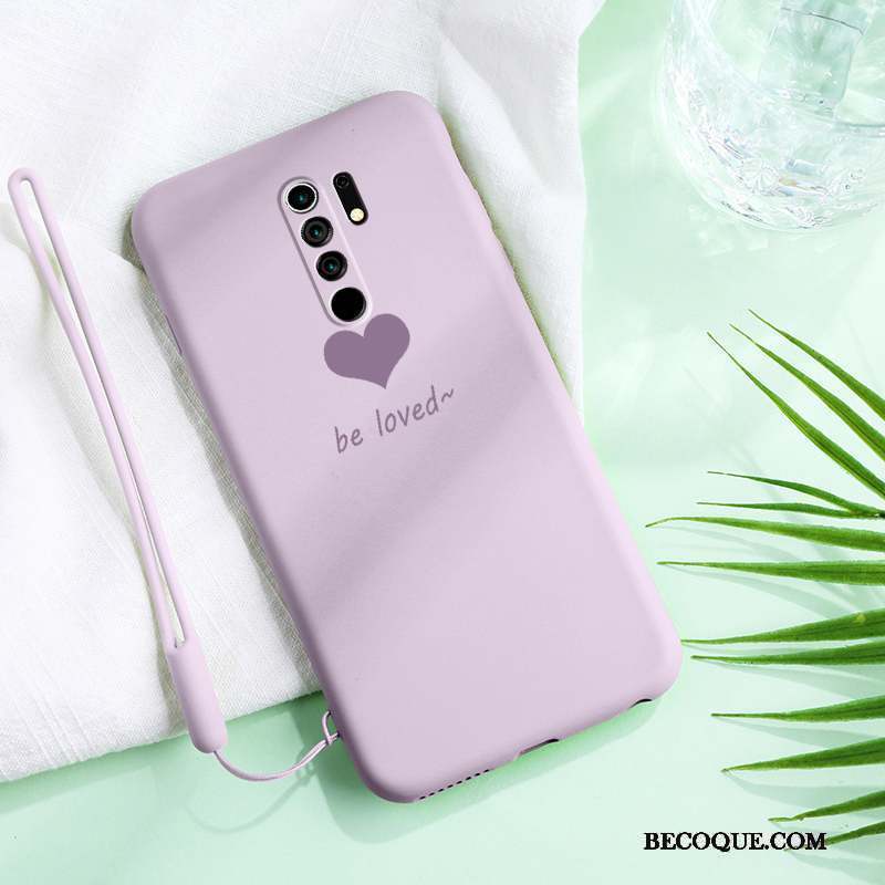 Redmi 9 Coque Amour Incassable Très Mince Ornements Suspendus Marque De Tendance Petit