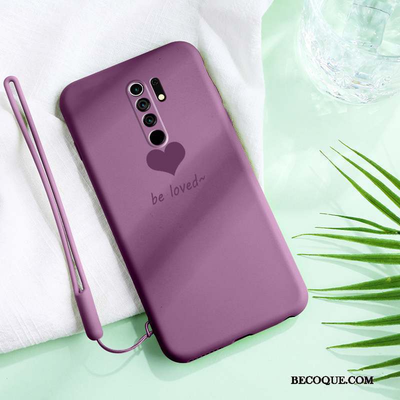 Redmi 9 Coque Amour Incassable Très Mince Ornements Suspendus Marque De Tendance Petit