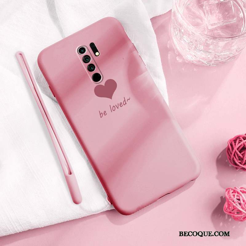 Redmi 9 Coque Amour Incassable Très Mince Ornements Suspendus Marque De Tendance Petit