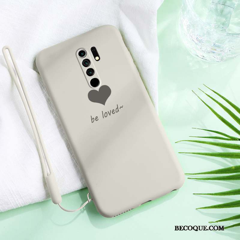 Redmi 9 Coque Amour Incassable Très Mince Ornements Suspendus Marque De Tendance Petit