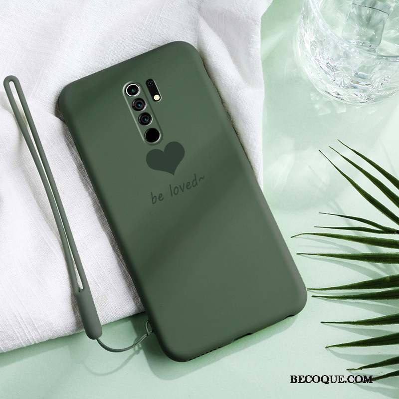 Redmi 9 Coque Amour Incassable Très Mince Ornements Suspendus Marque De Tendance Petit