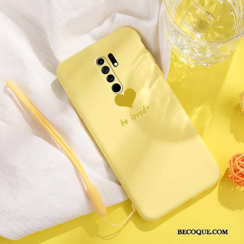 Redmi 9 Coque Amour Incassable Très Mince Ornements Suspendus Marque De Tendance Petit