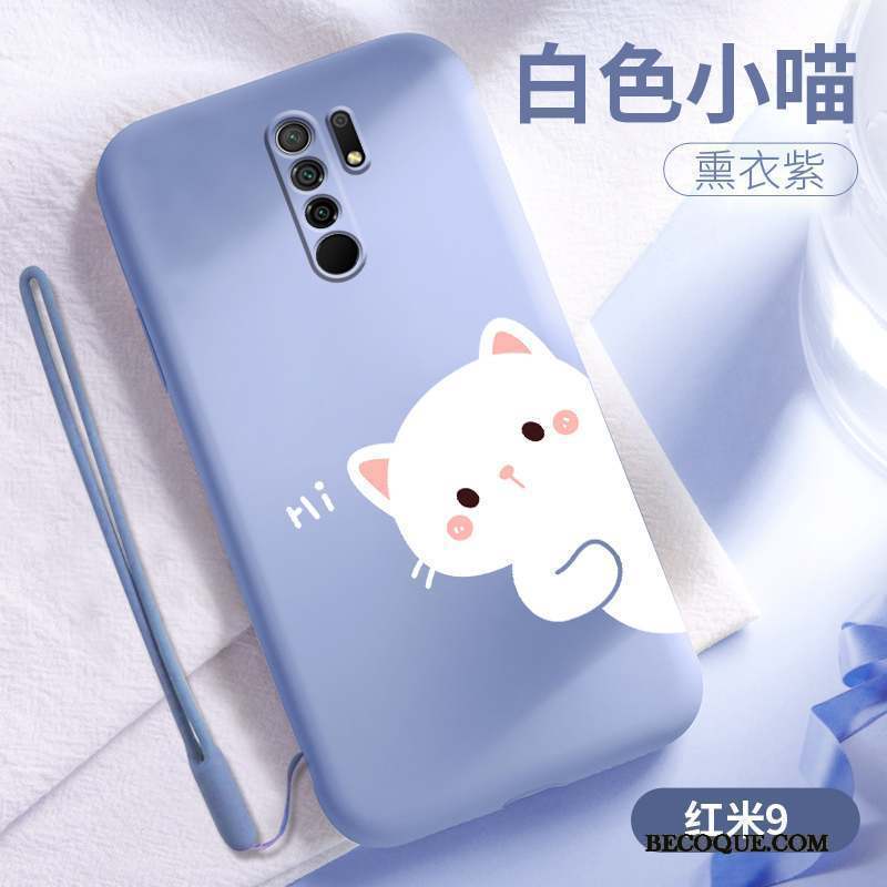 Redmi 9 Coque Créatif Fluide Doux Vent Personnalité Petit Très Mince