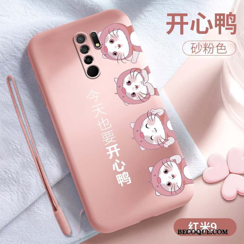 Redmi 9 Coque Créatif Fluide Doux Vent Personnalité Petit Très Mince