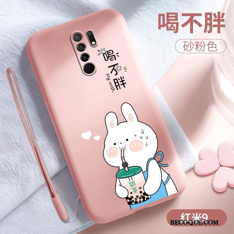 Redmi 9 Coque Créatif Fluide Doux Vent Personnalité Petit Très Mince
