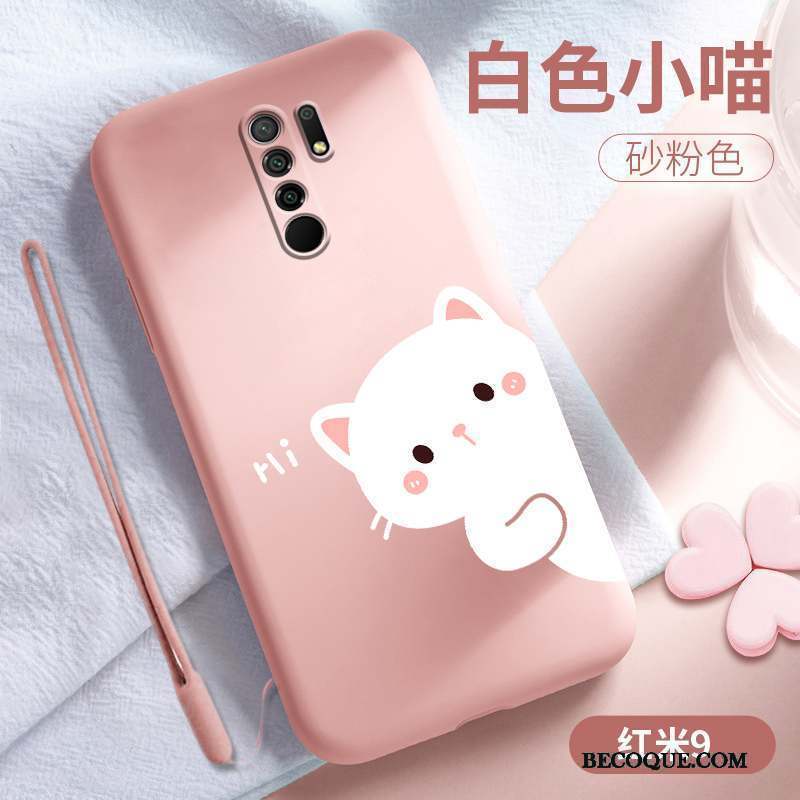 Redmi 9 Coque Créatif Fluide Doux Vent Personnalité Petit Très Mince