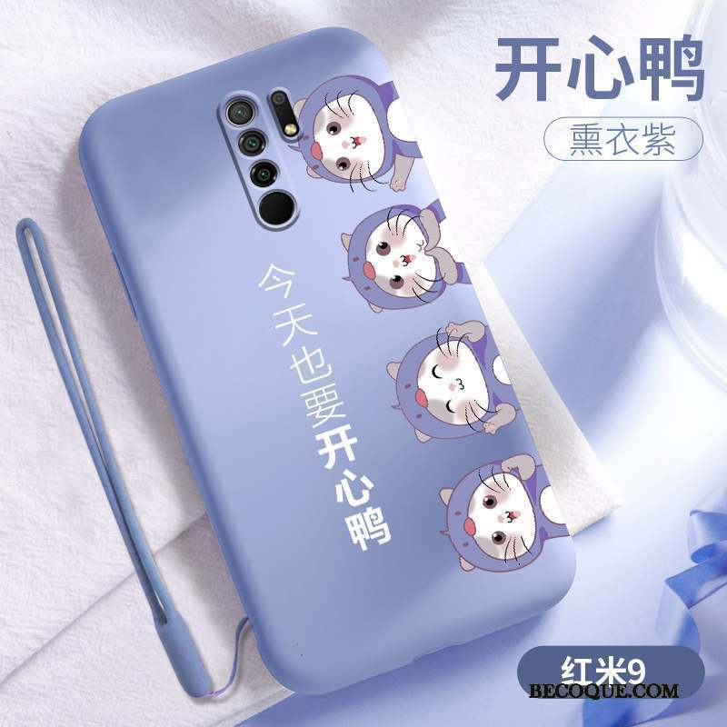 Redmi 9 Coque Créatif Fluide Doux Vent Personnalité Petit Très Mince