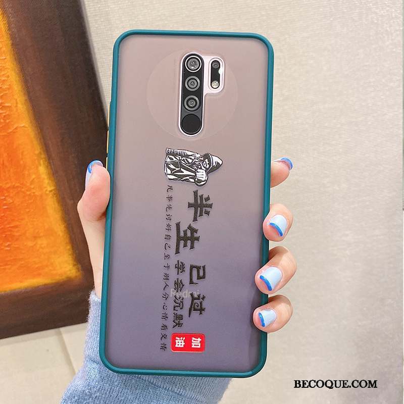 Redmi 9 Coque Créatif Simple Rouge Tout Compris Vent Net Rouge