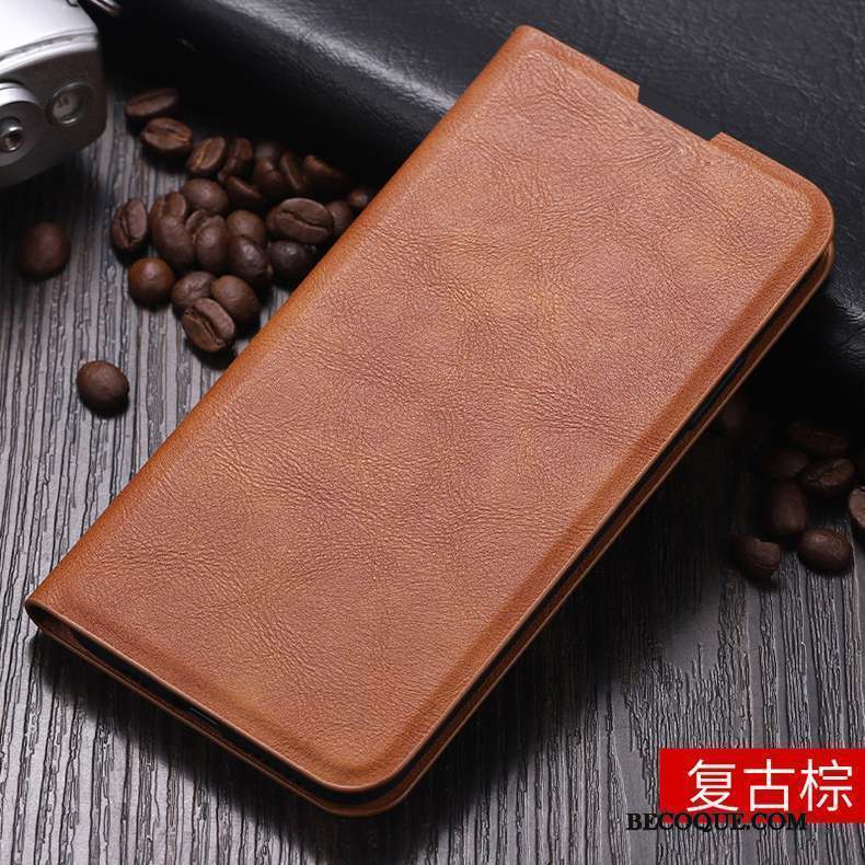 Redmi 9 Coque De Téléphone Rouge Étui En Cuir Business Fluide Doux Protection