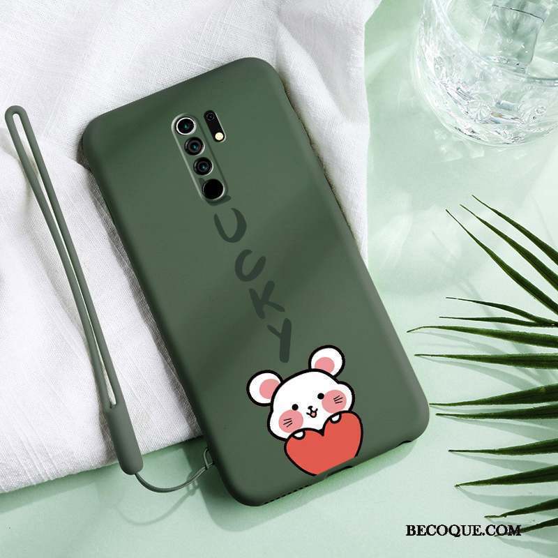 Redmi 9 Coque Marque De Tendance Protection Créatif Très Mince Rouge