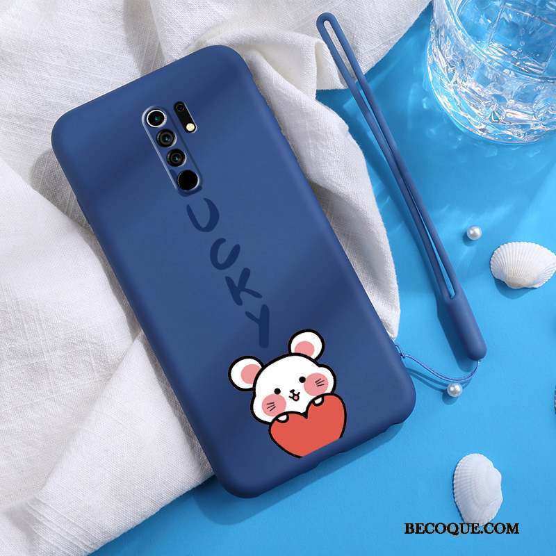 Redmi 9 Coque Marque De Tendance Protection Créatif Très Mince Rouge