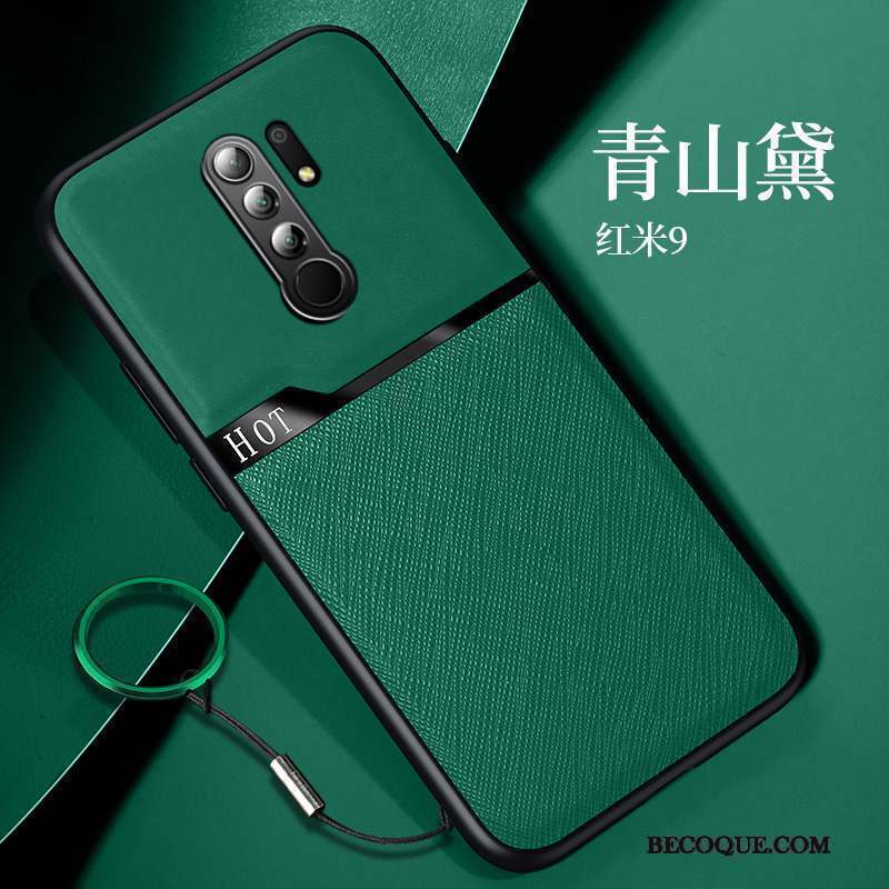 Redmi 9 Coque Orange Protection Étui Anneau Incassable Rouge