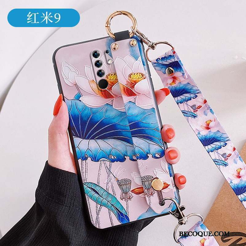 Redmi 9 Coque Personnalité Créatif Fluide Doux Marque De Tendance Silicone Très Mince